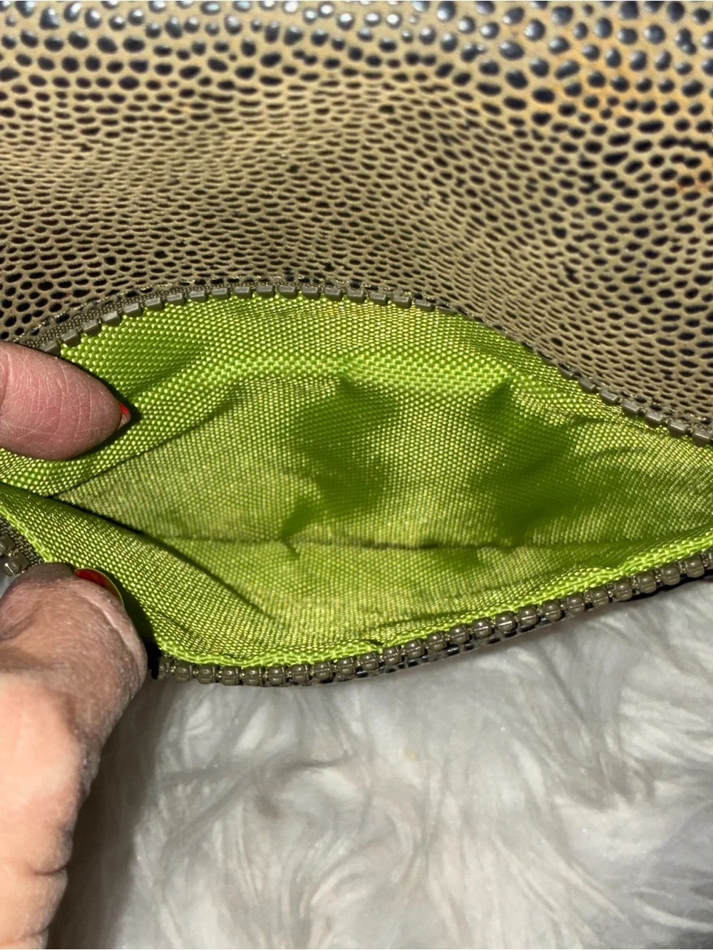 Haiku Olive Crossbody‎ Bag with Lime Strap with Embroidery